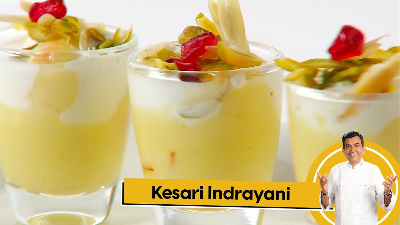 Kesari Indrayani | केसरी इंद्रायणी | Indian Dessert | Sanjeev Kapoor Khazana — Interactive video experience