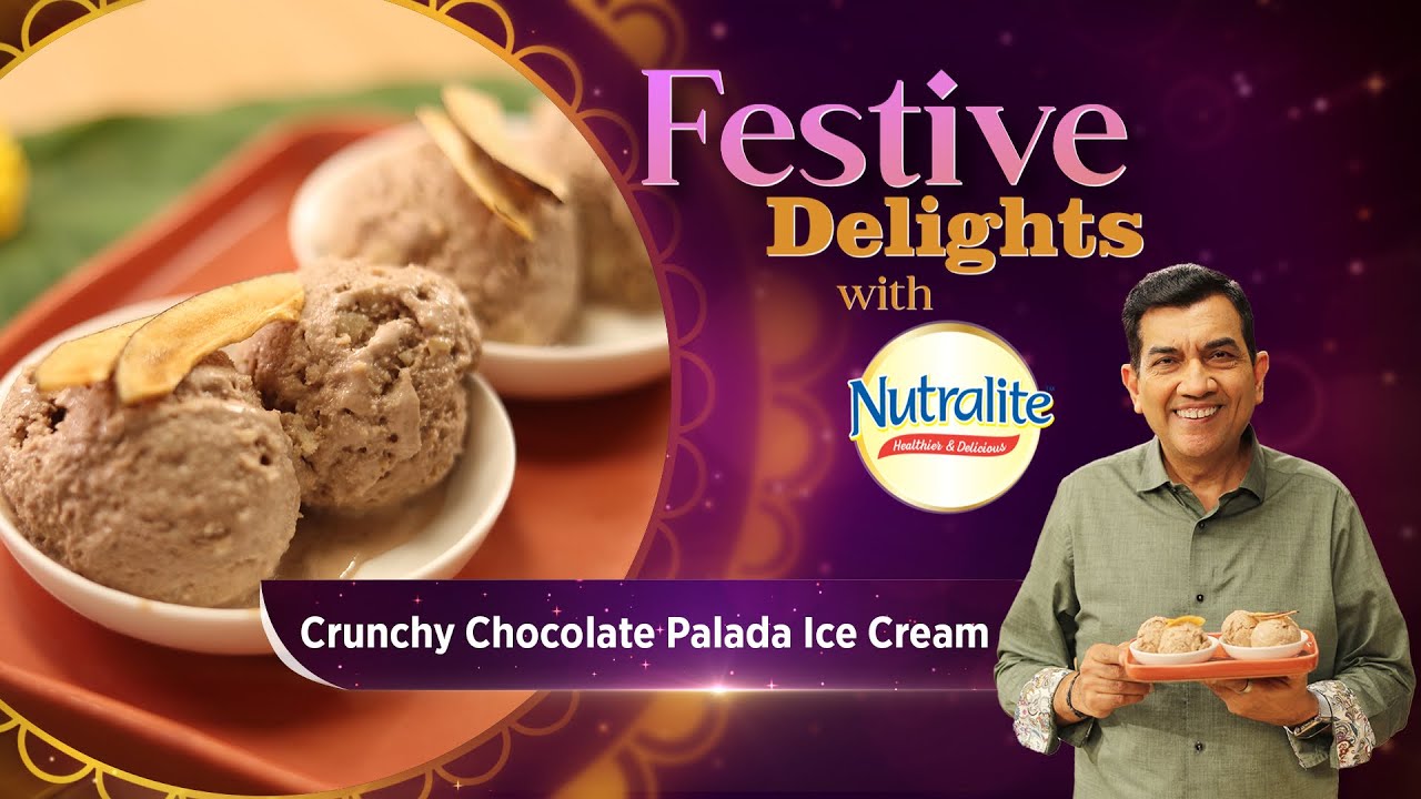 Crunchy Chocolate Palada Ice Cream | Festival Delights with Nutralite | Sanjeev Kapoor Khazana — Interactive video experience