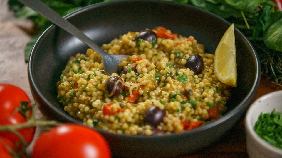 Cous Cous Pattanesca - Recipe — Interactive video experience