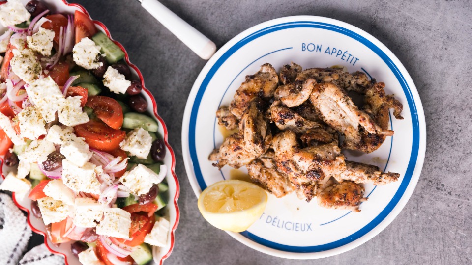 Chicken Spare Ribs with Greek Salad & Mint Yoghurt - Riverina Home Page — Interactive video experience