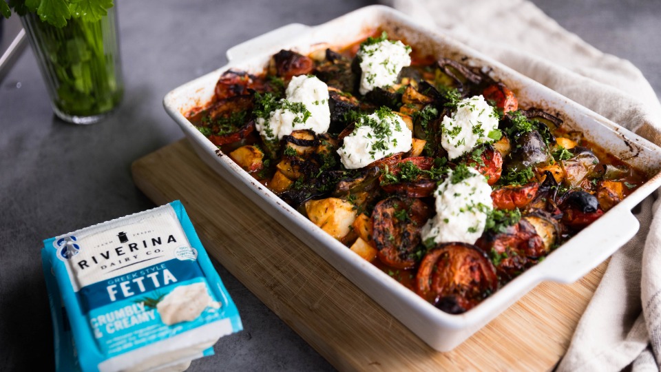 Briam with Whipped Fetta - Recipe — Interactive video experience