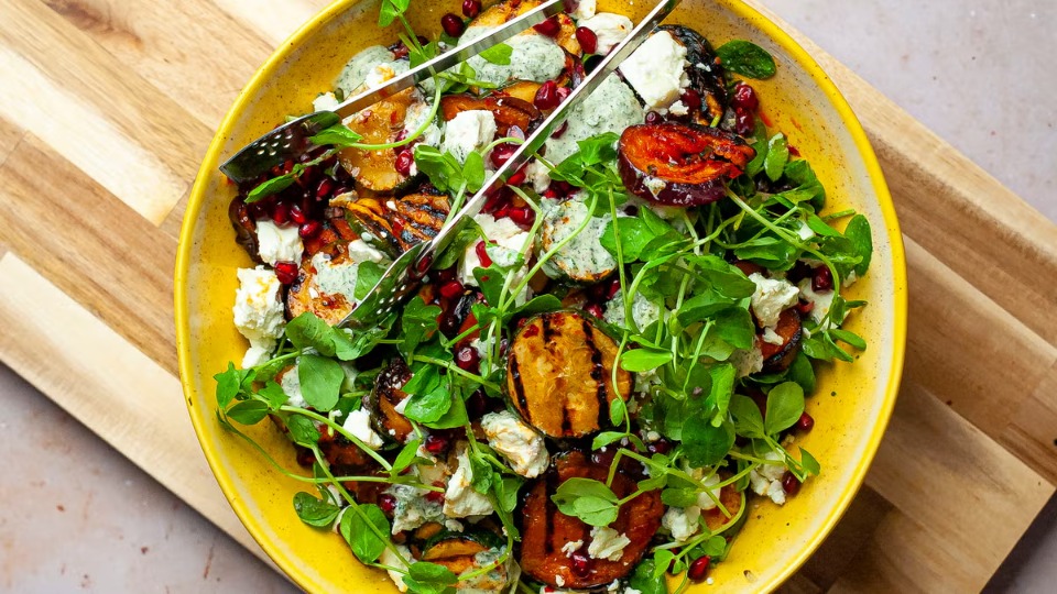 Courgette and Aubergine BBQ Salad - Product — Instance — Interactive video experience