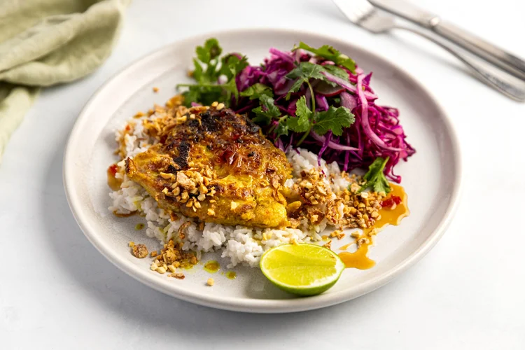 Lemongrass BBQ Chicken with Coconut Rice Easy — Interactive video experience