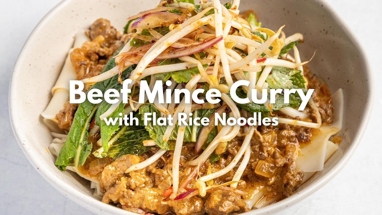 Beef Mince Curry with Flat Rice Noodles — Interactive video experience