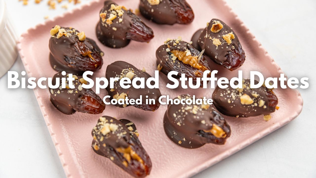 Biscuit Spread Stuffed Dates Coated in Chocolate — Interactive video experience